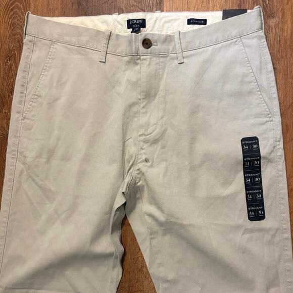 NWT J.Crew Straight Fit Flex Chino Pant In Stone Size 34x30 - Picture 4 of 8